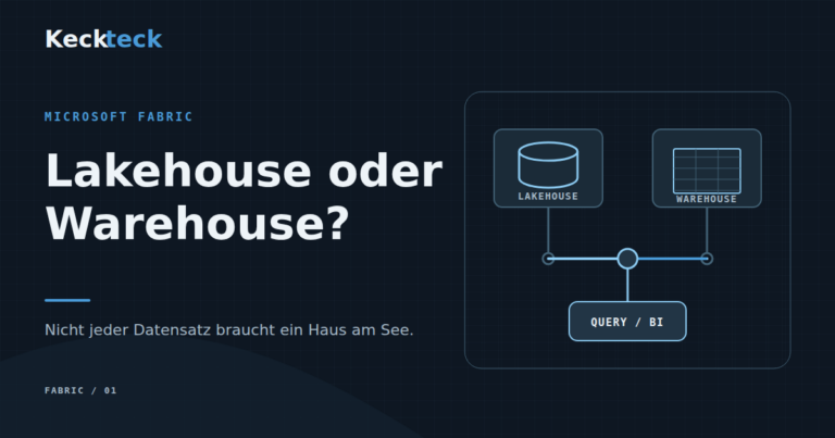 Lakehouse und Warehouse als zwei technische Datenmodule mit gemeinsamen Abfragewegen.